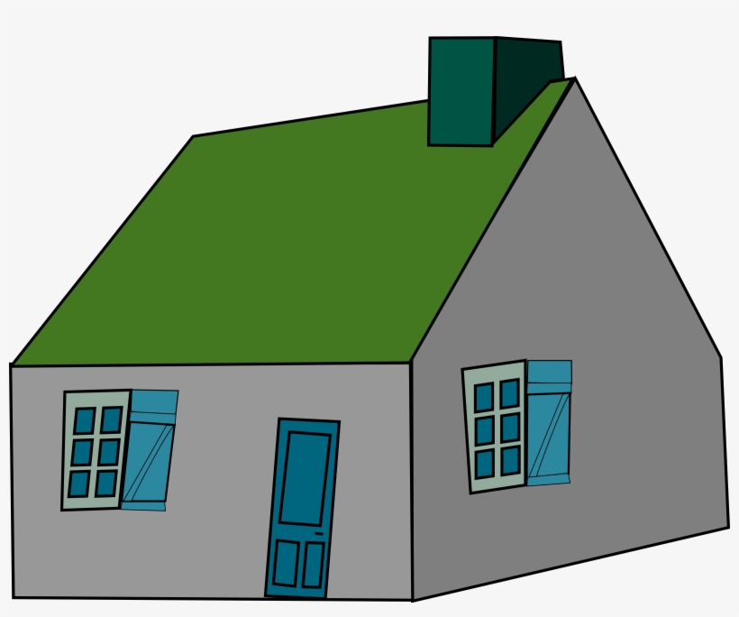 See Here House Outline Clipart Black And White - House, transparent png #20364