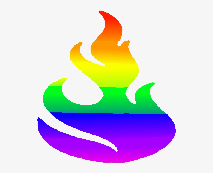 Image - Flame Rainbow Clipart, transparent png #20449