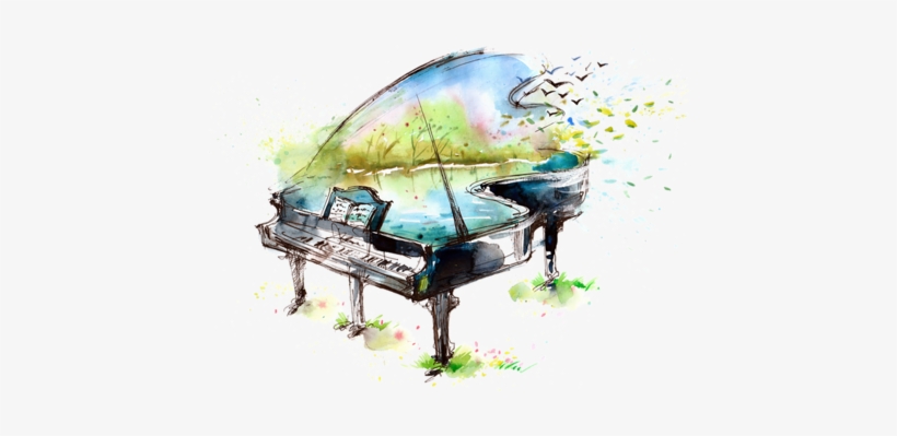 0 9f3ea 68e6f073 L - Watercolor Piano, transparent png #20609