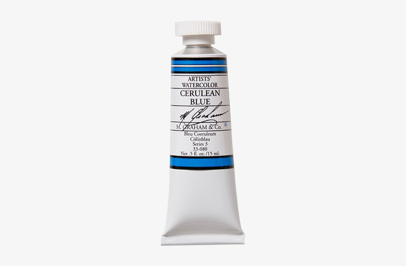 Graham Artists' Paint - M. Graham 1/2-ounce Tube Watercolor Paint, Cerulean, transparent png #20885