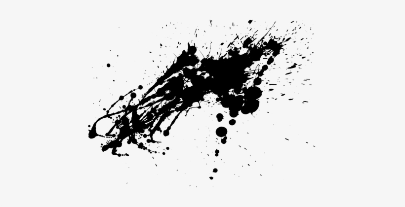 Paint Splatter Splash Ink Drop Splattered - Manchas De Tinta Png, transparent png #21136