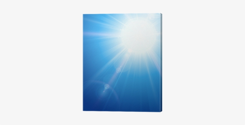 Blue Sky With Sun And Lens Flare Canvas Print • Pixers® - Sunlight, transparent png #21286