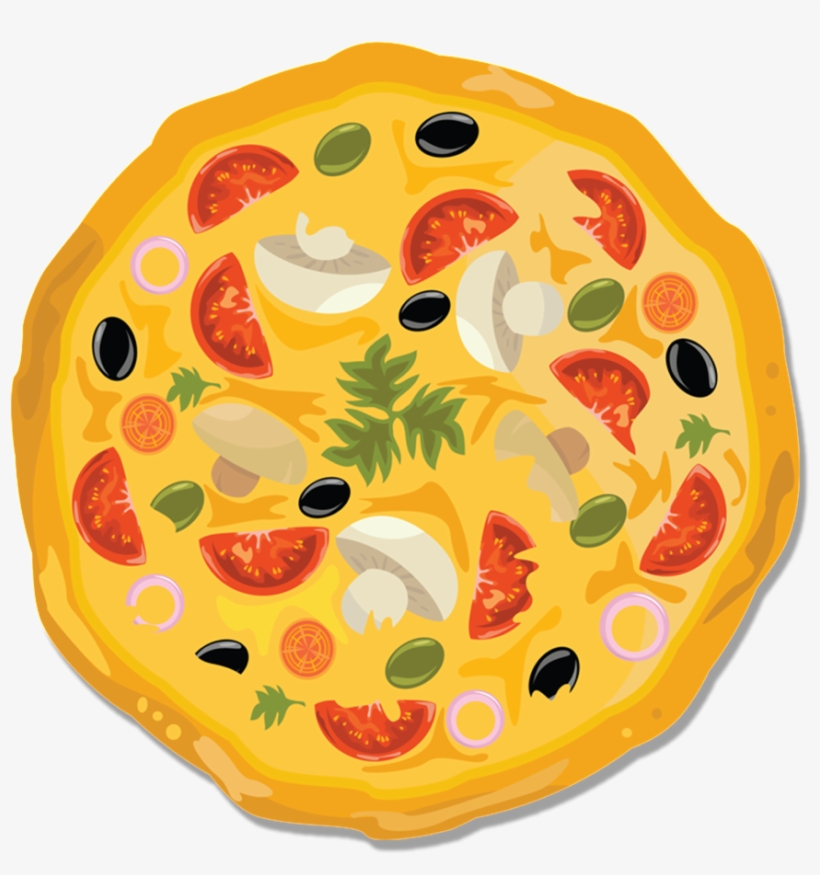 Hand Drawn Cartoon Pizza Decoration Vector - Pizza Picture Clip Art, transparent png #21391