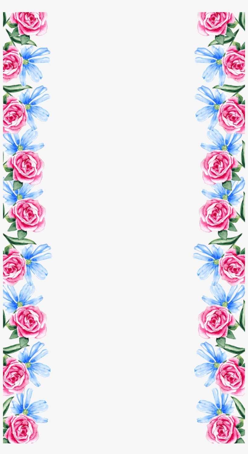 Watercolor Border - Garden Roses, transparent png #21479