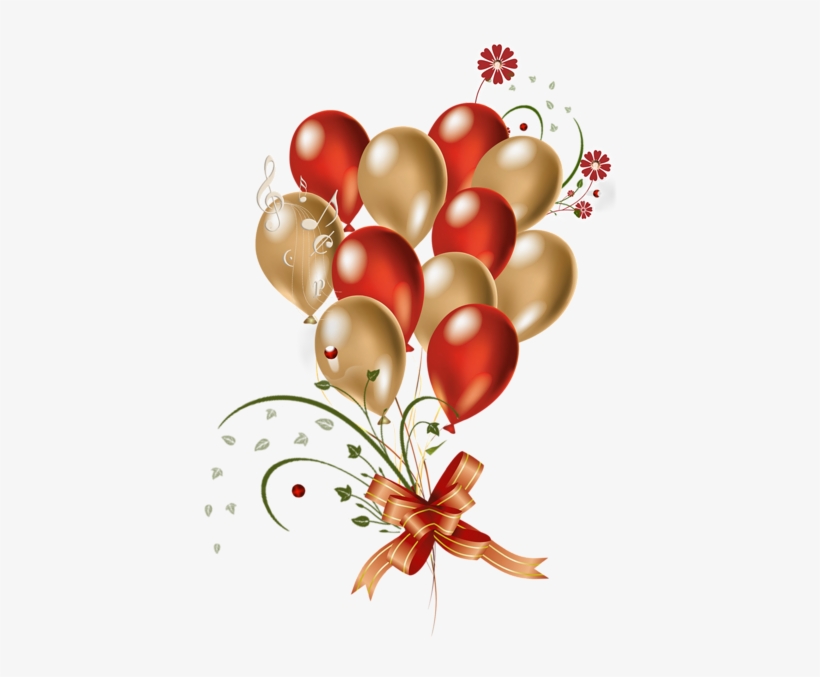 Golden Colour Balloon Png Image - Red And Gold Birthday Balloons, transparent png #21614