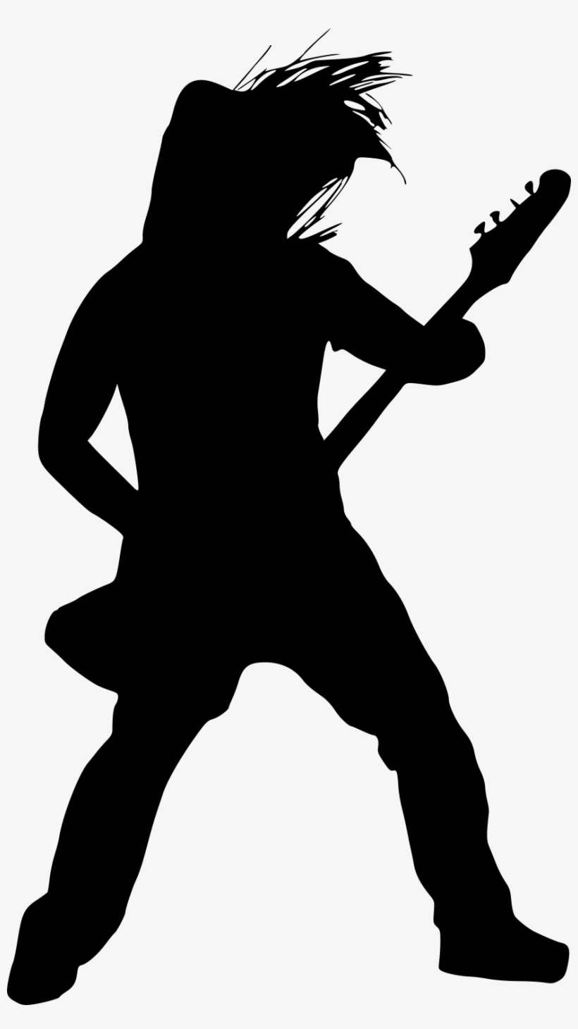 Free Download - Electric Guitar Player Silhouette, transparent png #21808