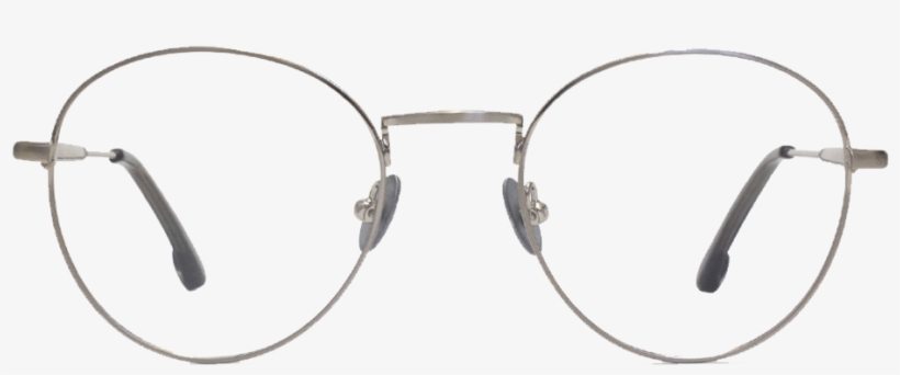 Men S Eyeglasses Prescription - Men's Quincy Round Glasses In Brushed Silver, transparent png #22113