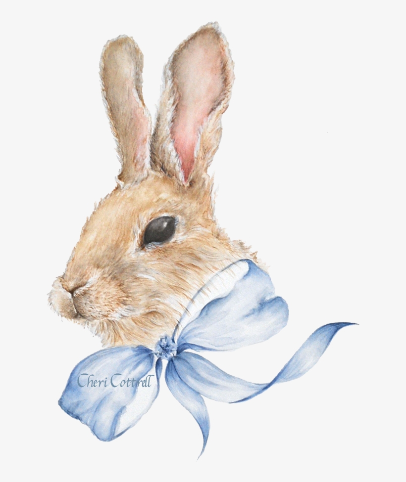 Happy Easter - Bunny Rabbit Watercolour Png, transparent png #22205