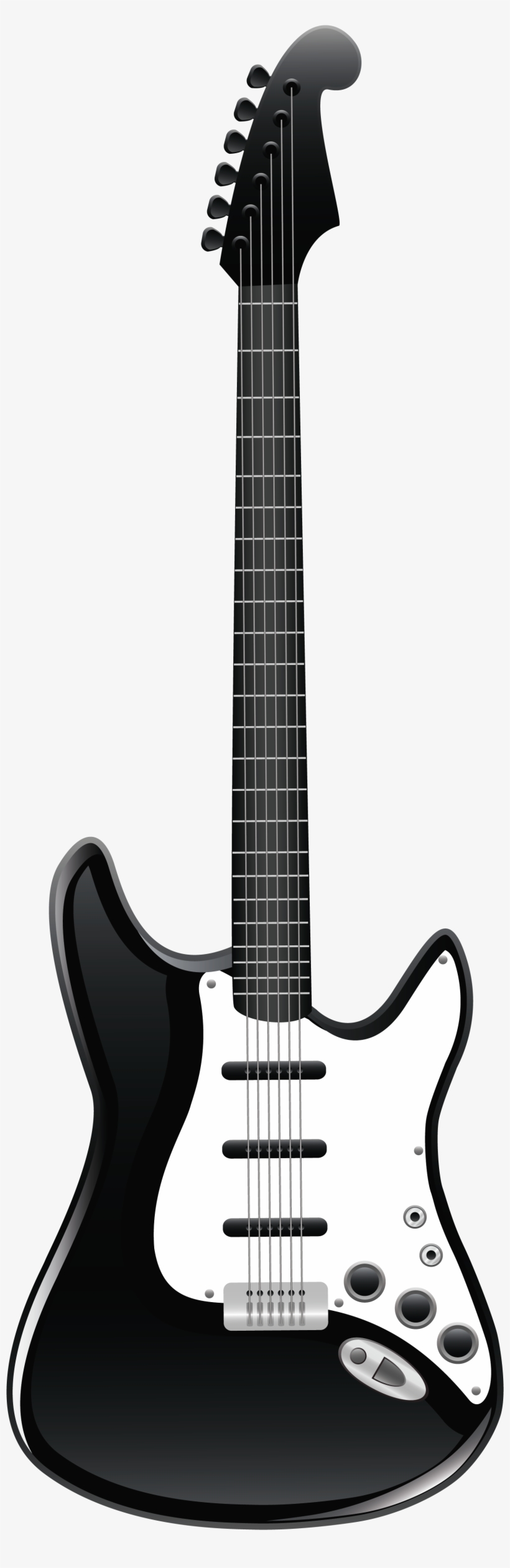 Guitar Clipart Black And White - Guitar Png Clip Art, transparent png #22293