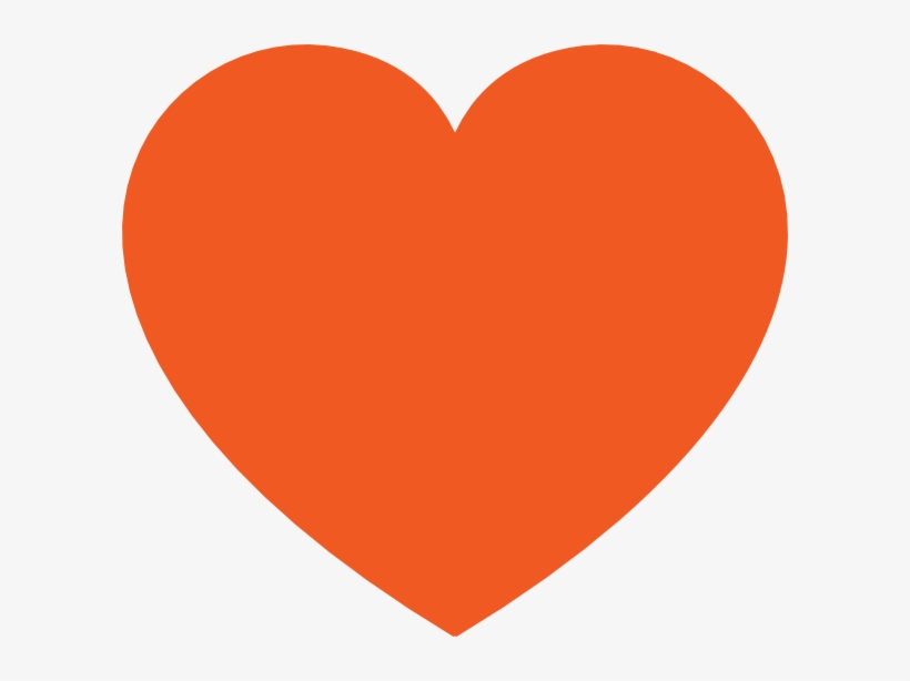 Instagram Heart Free Download Png - Orange Heart Clip Art, transparent png #22294