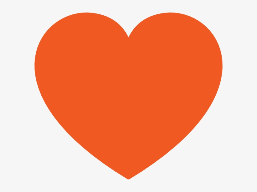 Instagram Heart Free Download Png - Orange Heart Clip Art, transparent png #22294