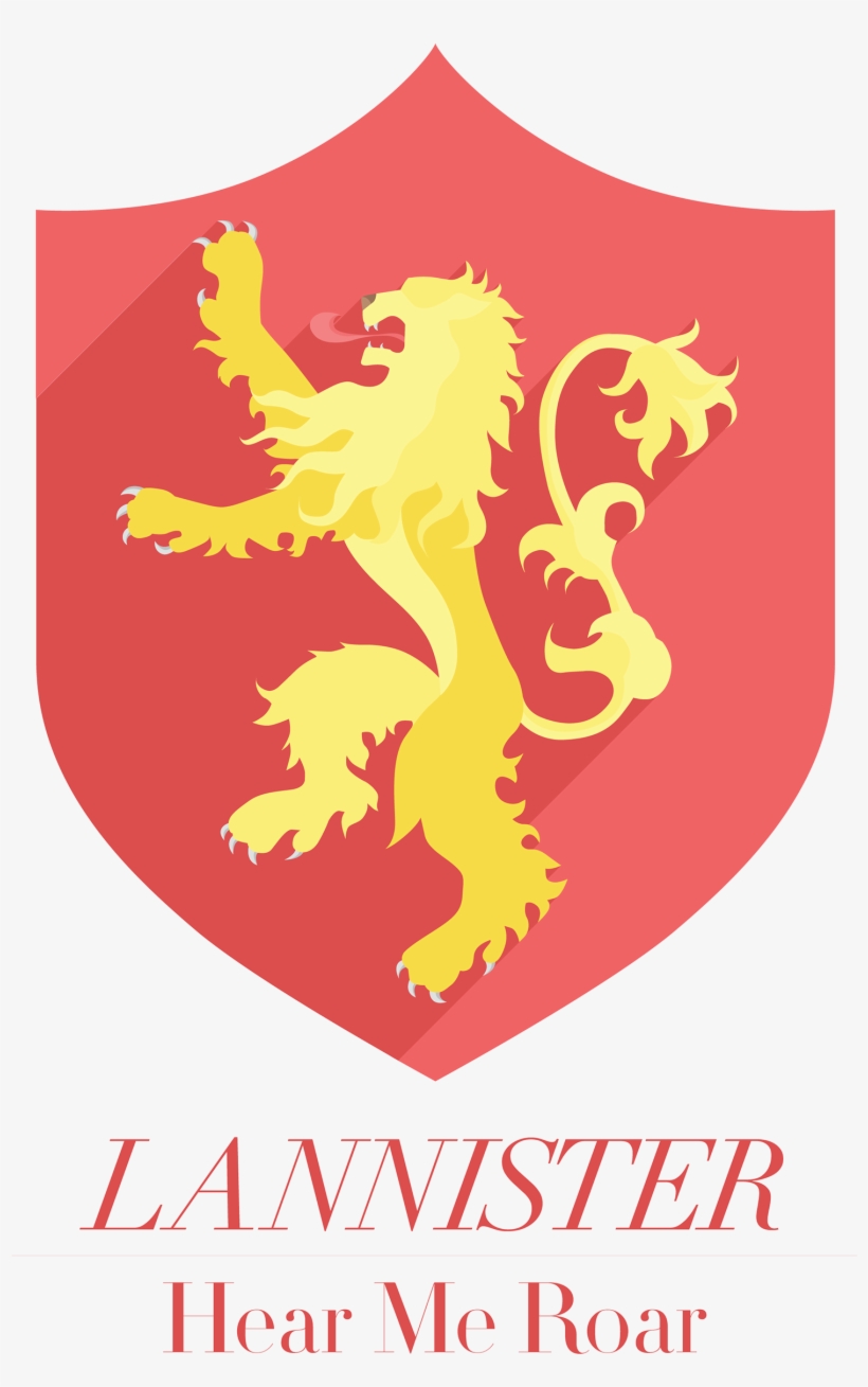 Flat Icon Versions Of The Sigils Of The Great Houses - House Lannister, transparent png #22295