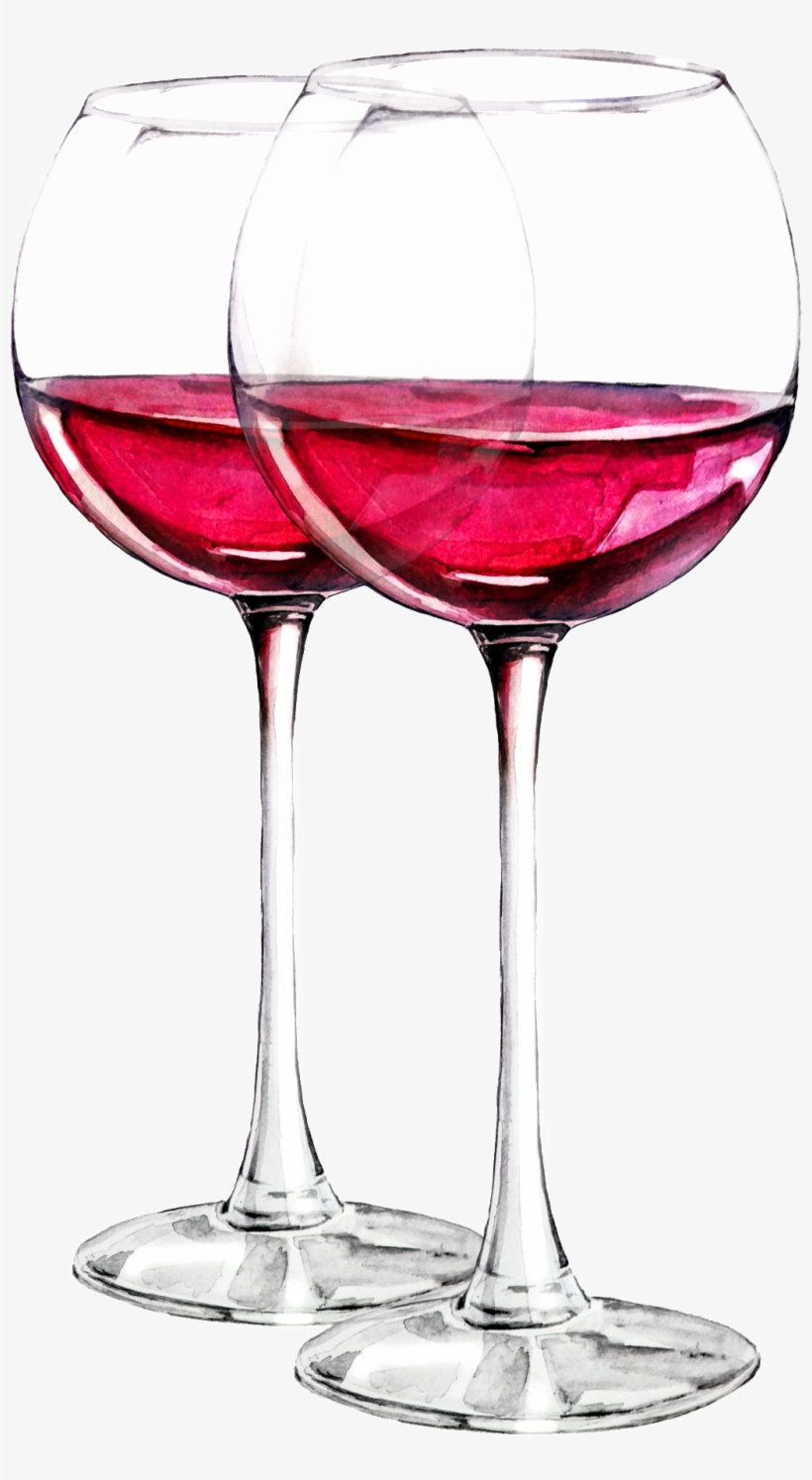 This Graphics Is Hand Painted Red Wine Glass Transparent - سكرابز كاسات, transparent png #22520