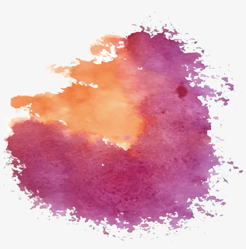 Pink Texture Png - Watercolor Png Purple And Orange, transparent png #22687