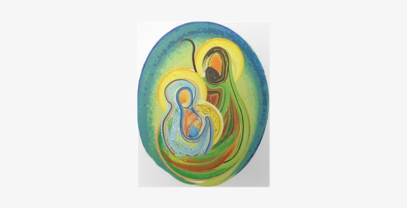 Christmas Religious Nativity Scene, Holy Family Abstract - Circler Nativity, transparent png #22885
