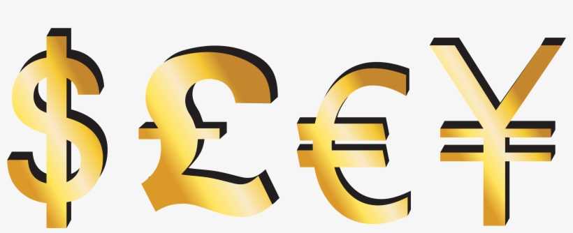 Dollar Pound Euro Yen Signs Png Clipart - Dollar And Pound Sign, transparent png #22902