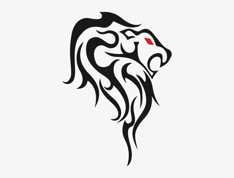 Lion Tattoo Red Eye Png - Leo Tribal Tattoos Drawing, transparent png #23244