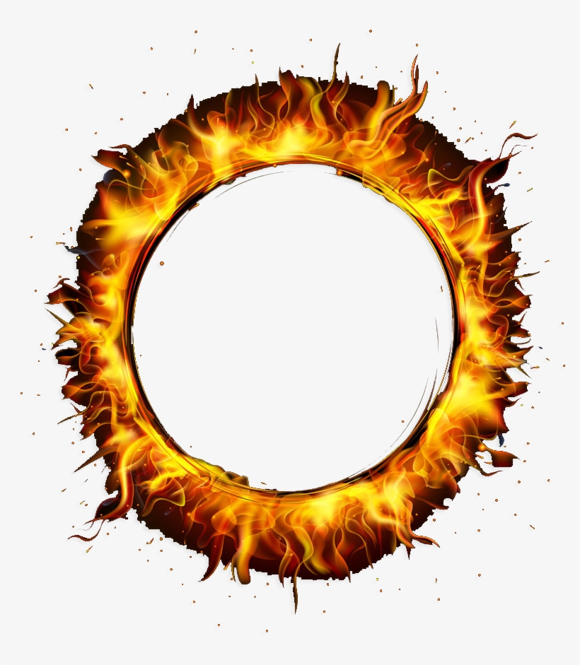 Circle Fire Png Banner Library Stock - Round Fire Flame Png, transparent png #23712