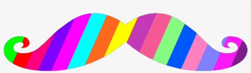 Mustache Png By Littlemixlover On Clipart Library - Colorful Mustache Png, transparent png #23715