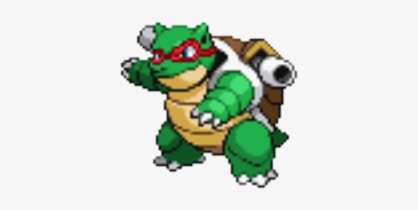 Pizza Turtle Blastoise - Pokemon Pixel Art Blastoise, transparent png #23882