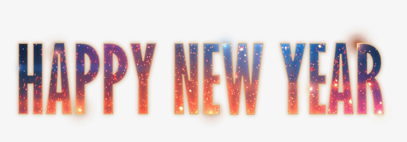 Happy New Year Fireworks Text Transparent Png - Happy New Year Png Text, transparent png #24112
