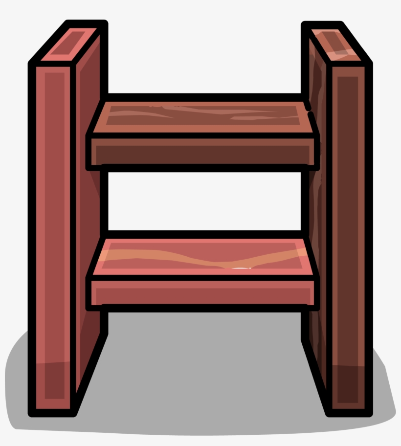 Short Wooden Steps Sprite 002 - Club Penguin Ladder, transparent png #24344