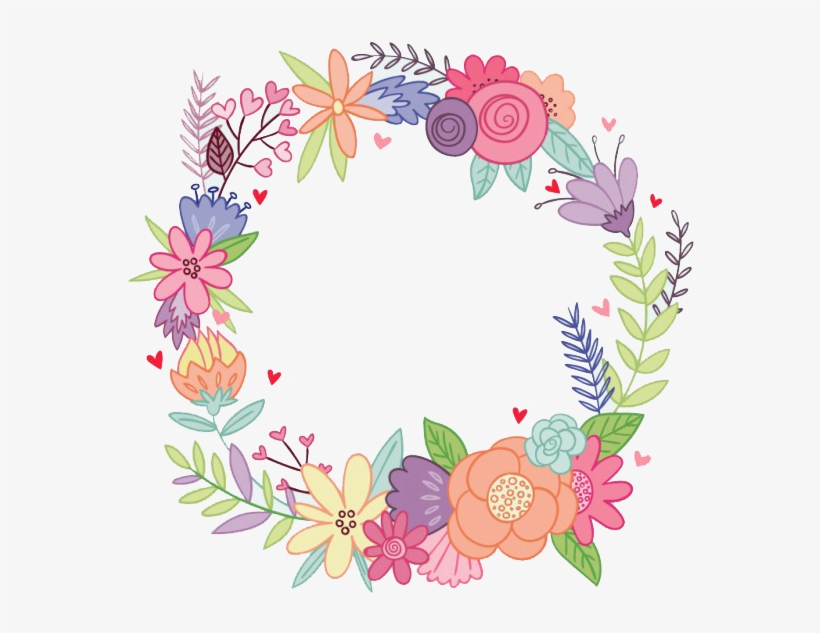 Pin By Andrea Flores On Coronas - Watercolor Flower Wreath Png, transparent png #24569