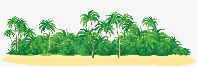 Picture Free Download Summer Tropical With Trees Png - Tropical Island Clipart Png, transparent png #24660