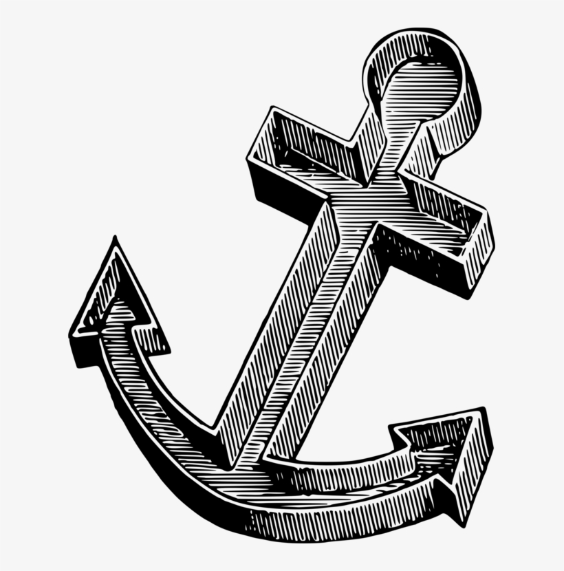 Anchor Drawing Tattoo Art Watercolor Painting - Drawing, transparent png #24736