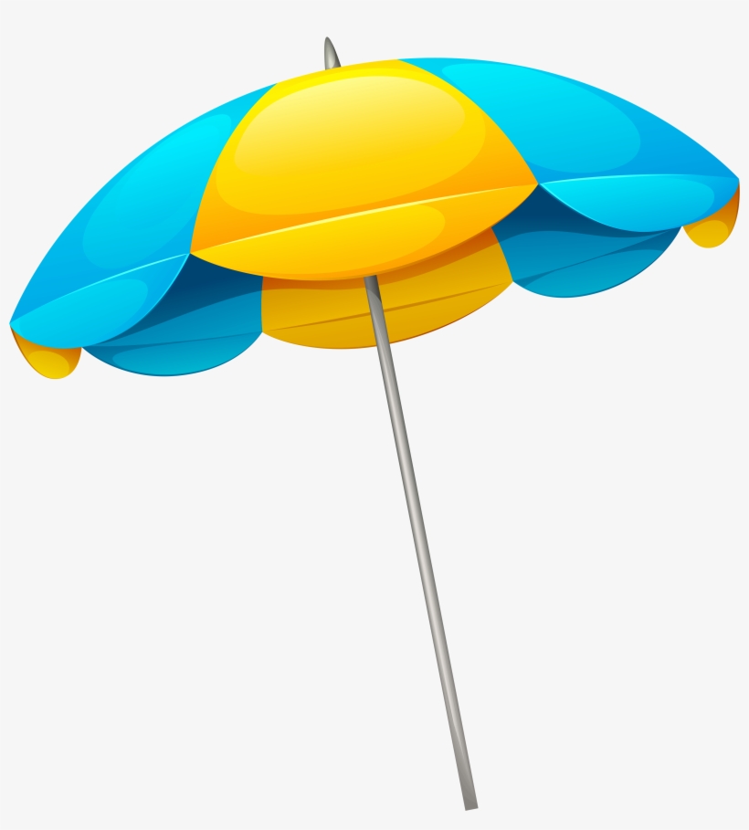 Yellow Blue Beach Umbrella Png Clipartu200b Gallery - Beach Umbrella Clipart Png, transparent png #24971