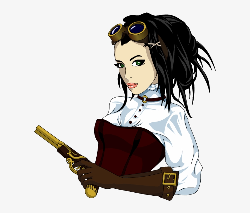 Steampunk Girl By Encho On Deviantart Jpg Transparent - Steampunk Girl Png, transparent png #25278