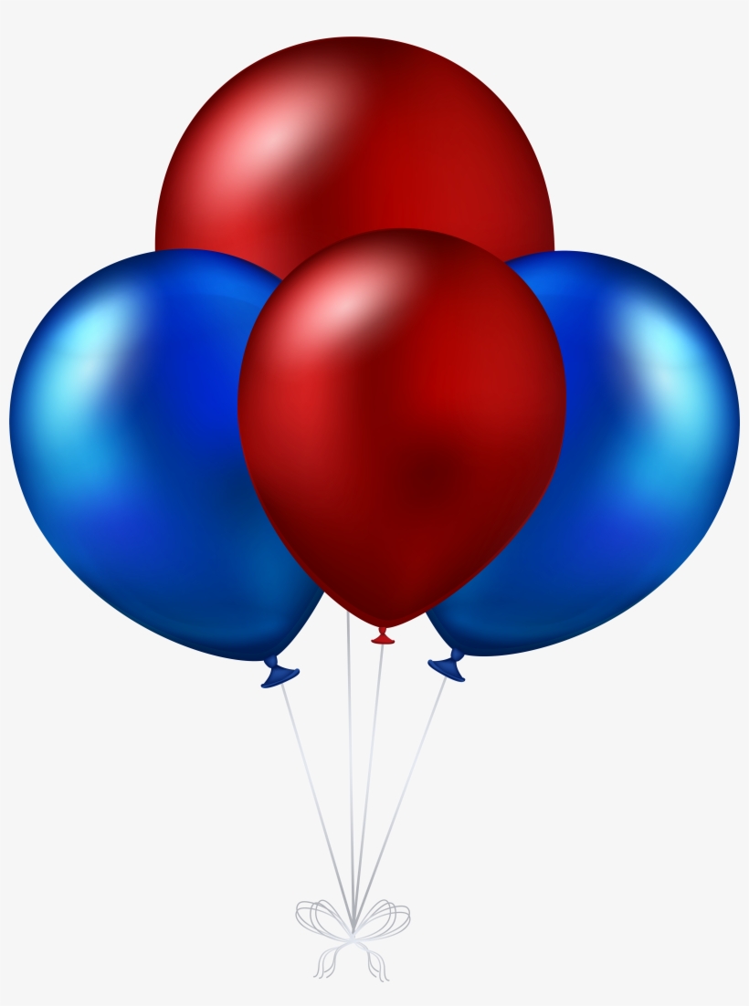 Red And Blue Balloons Transparent Png Clip Art Image, transparent png #25280