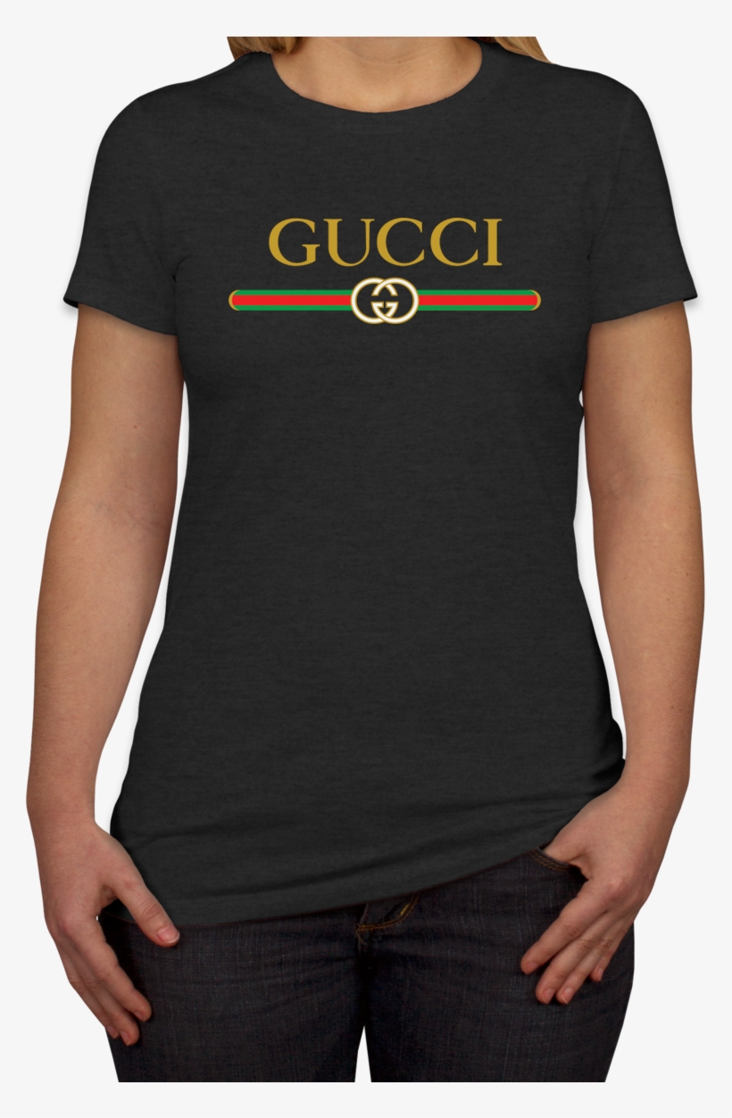 Awesome Gucci Logo Print Women's T-shirt - Gucci Women T Shirt Png, transparent png #25541