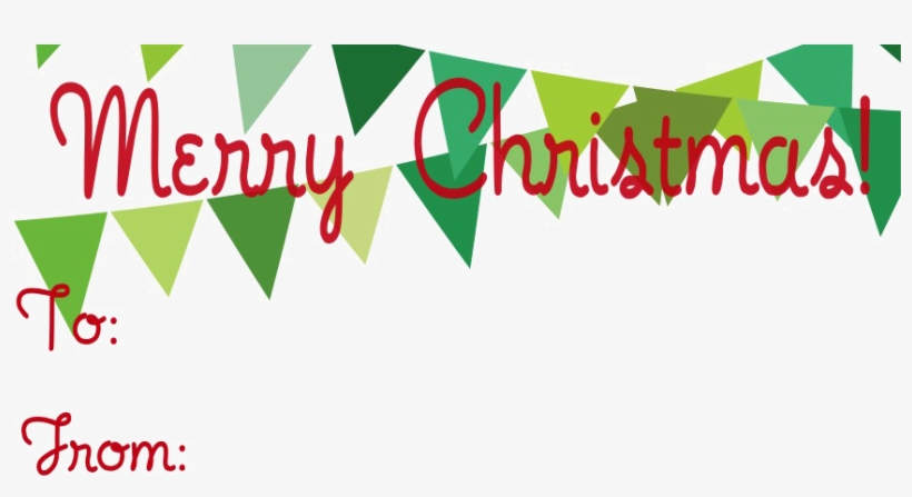 Merry Christmas Png Photo - Christmas Gift Tag Template, transparent png #25586