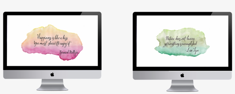 Watercolor Quotes For Your Desktop - Imac 27, transparent png #25612