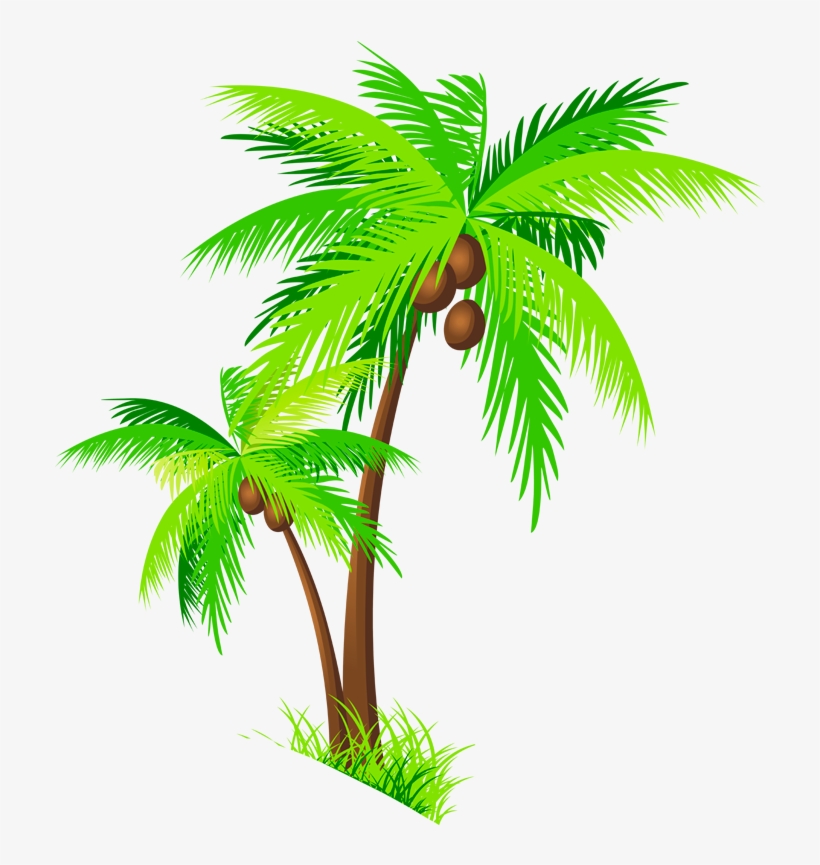 Coconut Tree Clipart Group - Coconut Trees Clipart Png, transparent png #25949