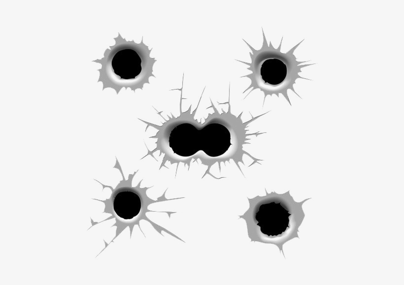 Bullet Holes Png Clipart - Bullet Hole Vector Free, transparent png #25953
