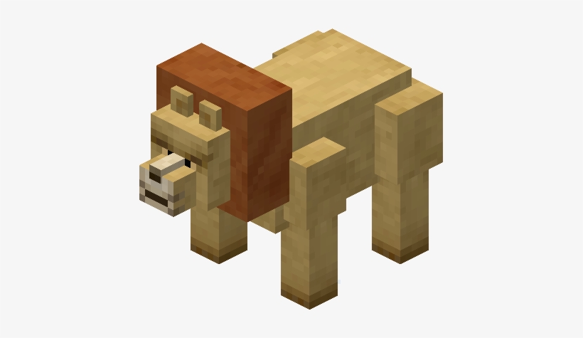Lion - Minecraft Animal Moving Gif, transparent png #26085