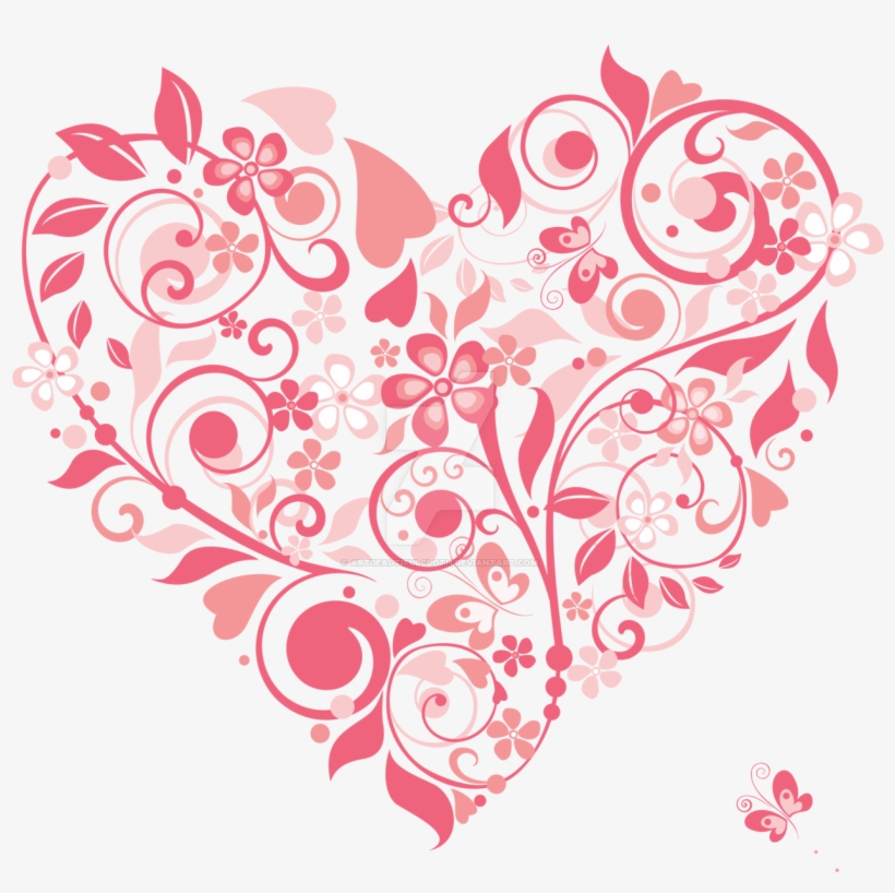 Pink Heart With Wings By Artbeautifulcloth On Deviantart - Pink Heart, transparent png #26250