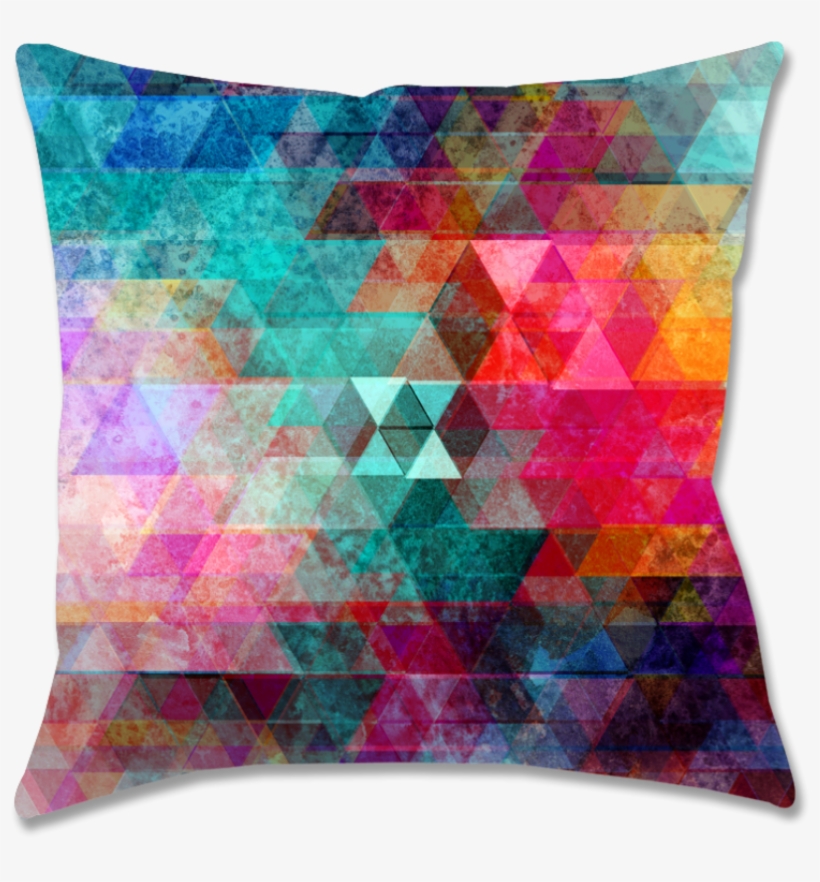 Triangle Watercolor Collection Outdoor Pillow - Cushion, transparent png #26271