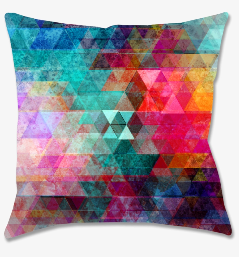 Triangle Watercolor Collection Outdoor Pillow - Cushion, transparent png #26271