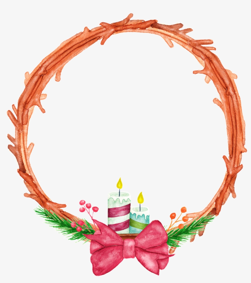 This Graphics Is Hand Painted Two Candles Circle Png - Portable Network Graphics, transparent png #26308