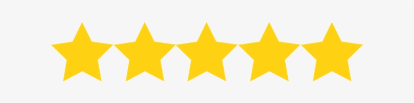 Five Stars - Five Star Rating Png, transparent png #26348