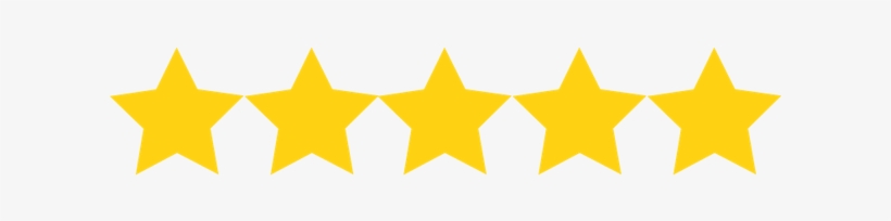 Five Stars - Five Star Rating Png, transparent png #26348