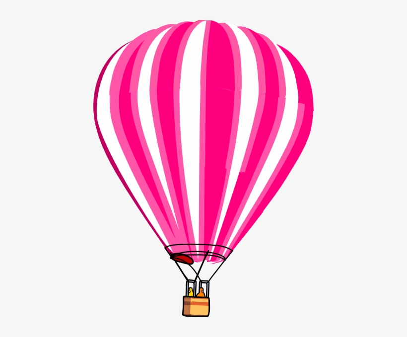 Pink - Hot - Air - Balloon - Clipart Globos, Globitos - Hot Air Balloon Pink, transparent png #26349