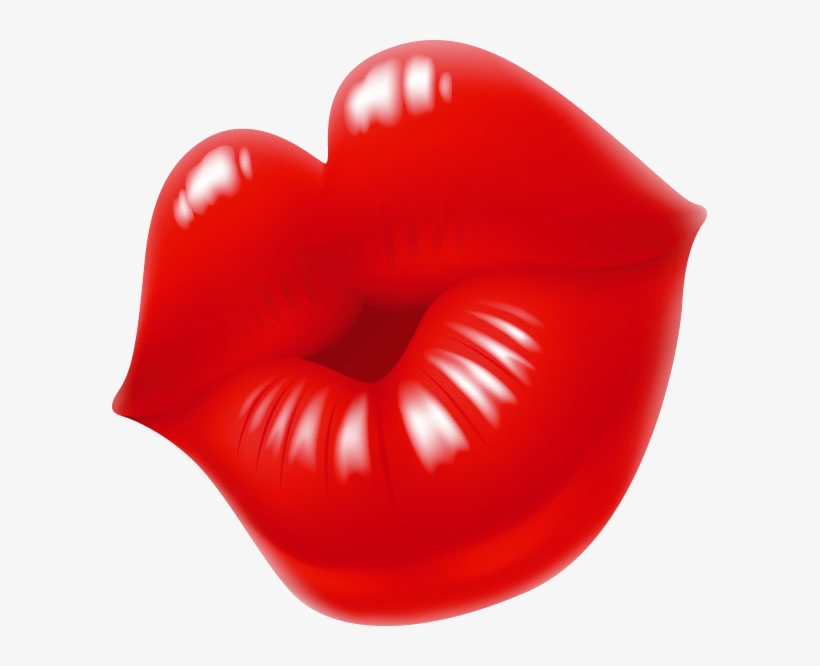 Share This Image - Red Kiss Lips, transparent png #26455