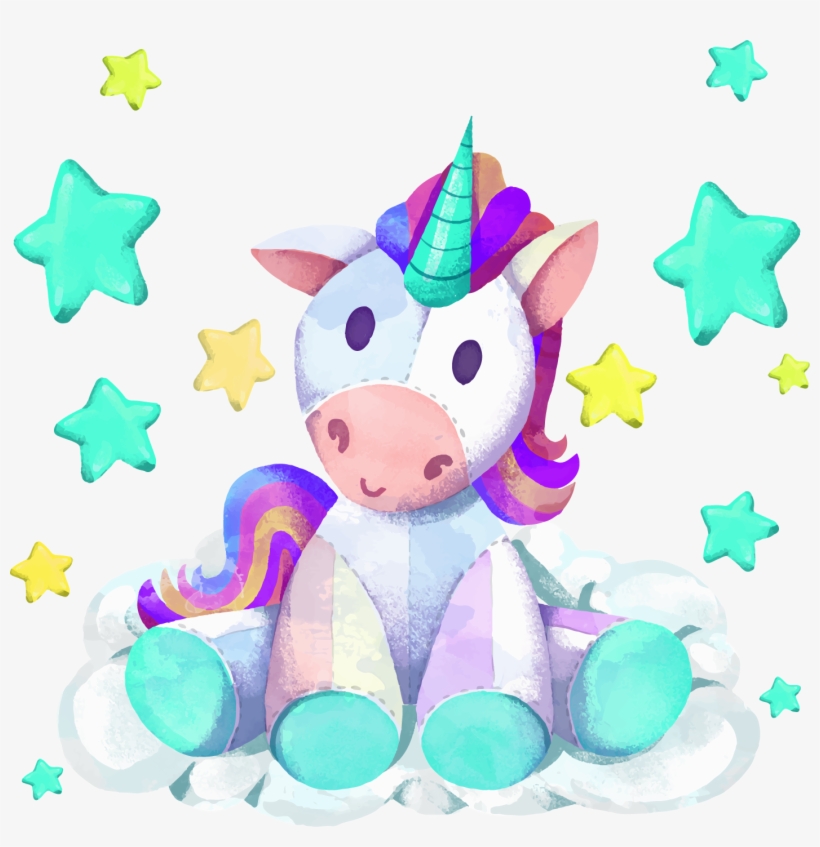 Unicorn Horse Watercolor Painting Clip Art - Watercolour Unicorn Carttoon, transparent png #26496