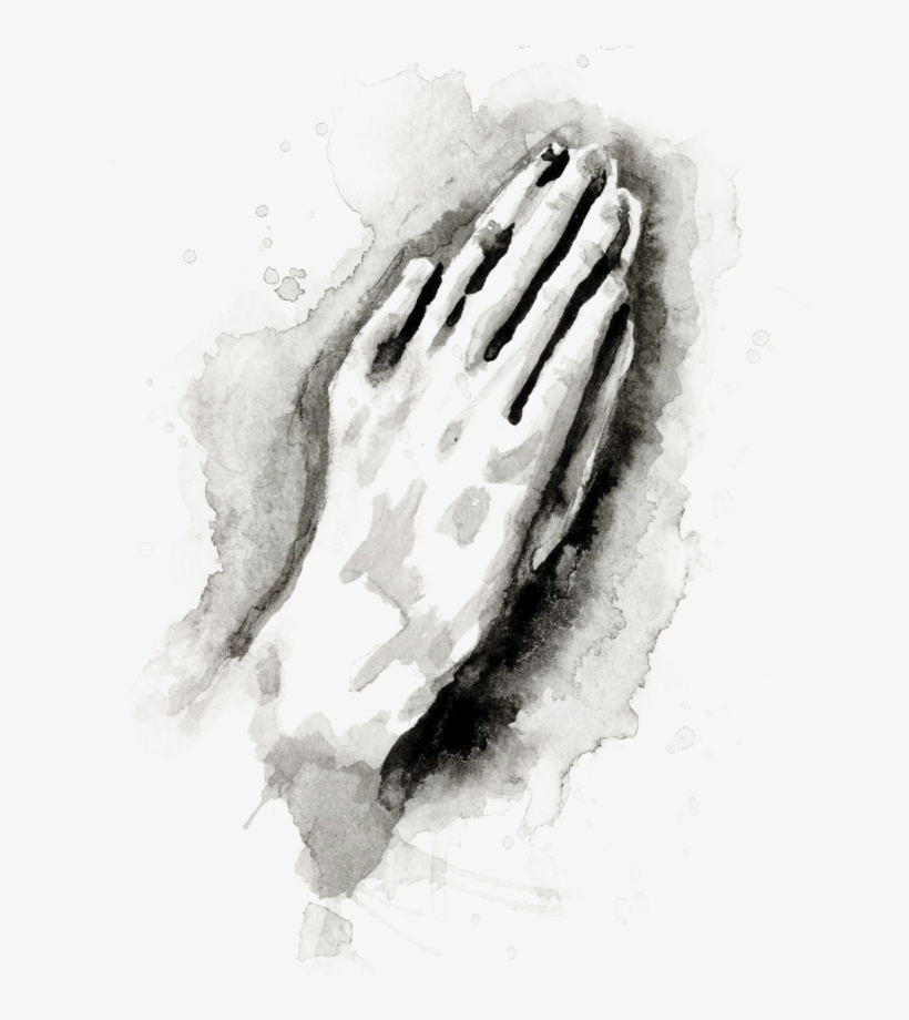11838 Praying Hands - Drawing, transparent png #26554