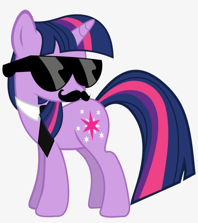 Swag Twilight Sparkle - Mlp Twilight Moustache, transparent png #26637