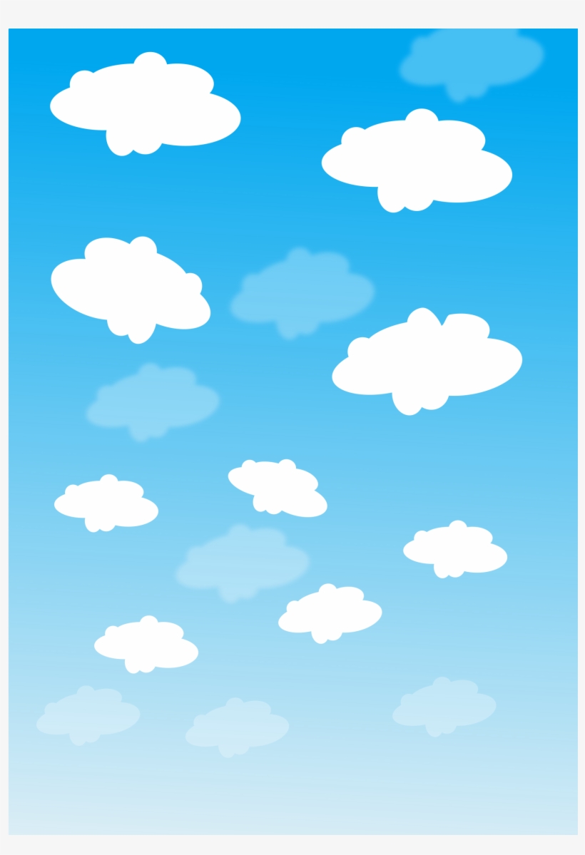 Medium Image - Sky With Clouds Drawing, transparent png #26641